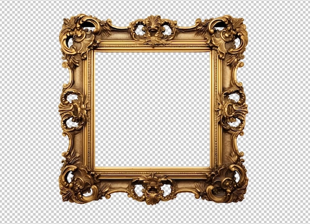 PSD ornamento moldura de luxo dourada isolada no fundo