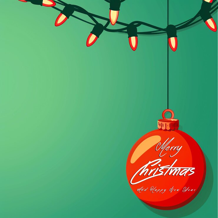 PSD ornamento realista de feliz navidad en el fondo de las fiestas