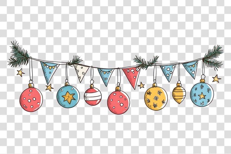 PSD ornamentos de navidad de papua nueva guinea ilustración de navidad
