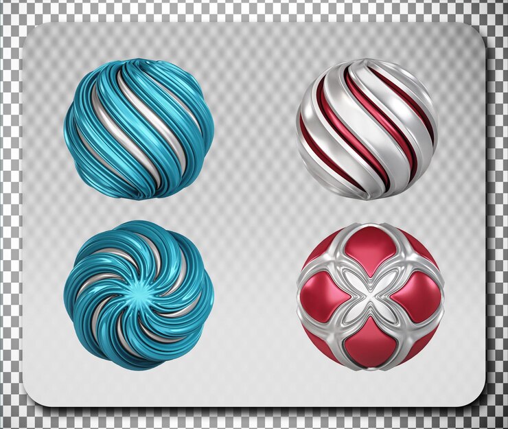 PSD ornamentos navideños decoraciones navideñas esferas