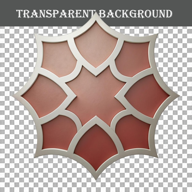 ornate decorative starburst design with transparent background