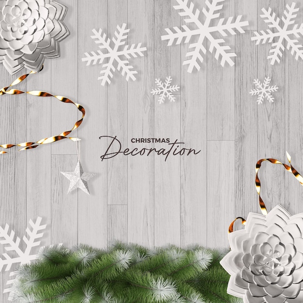 Ornement de décoration de Noël en rendu 3d