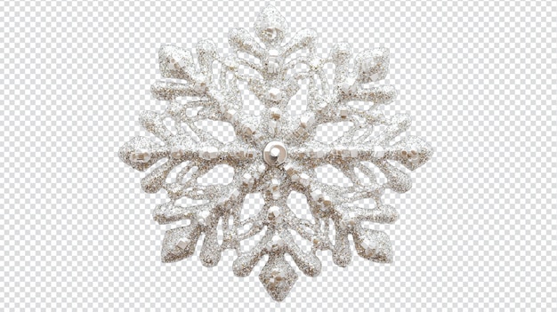 Ornement élégant en flocons de neige blancs avec des étincelles Parfait pour la décoration des fêtes et les célébrations festives