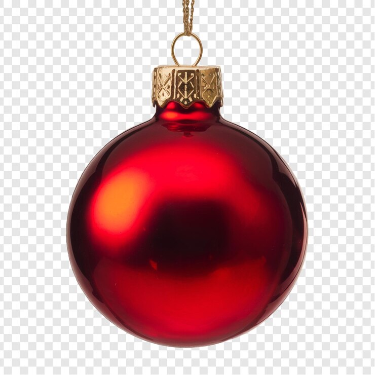 PSD un ornement rouge avec une décoration en or