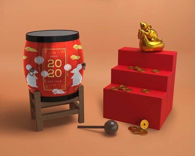 Ornements asiatiques pour le nouvel an