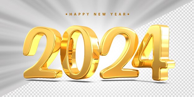 Oro 2024 Feliz Año Nuevo