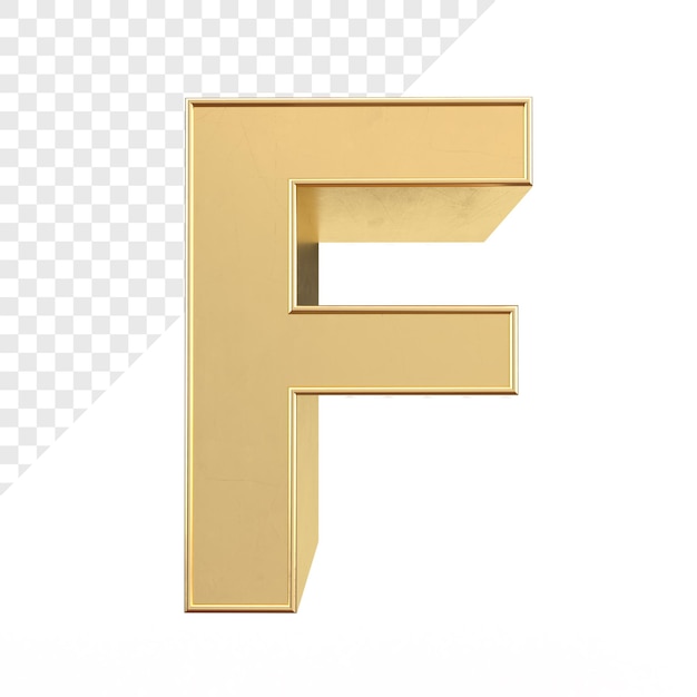 Oro 3d lettera F