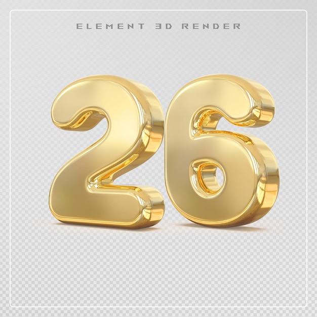 Oro en 3D Número 26