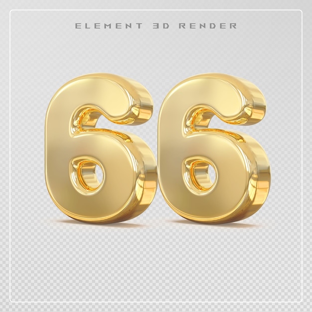 Oro en 3D Número 66