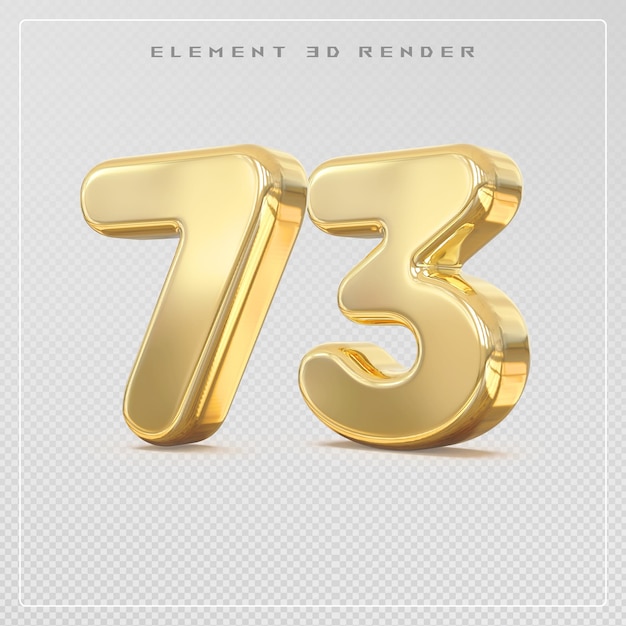 Oro en 3D Número 73