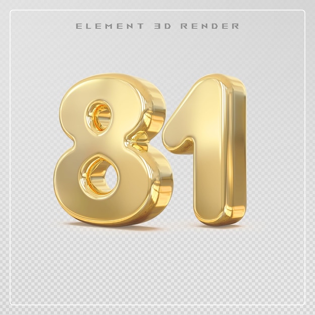 Oro en 3D Número 81
