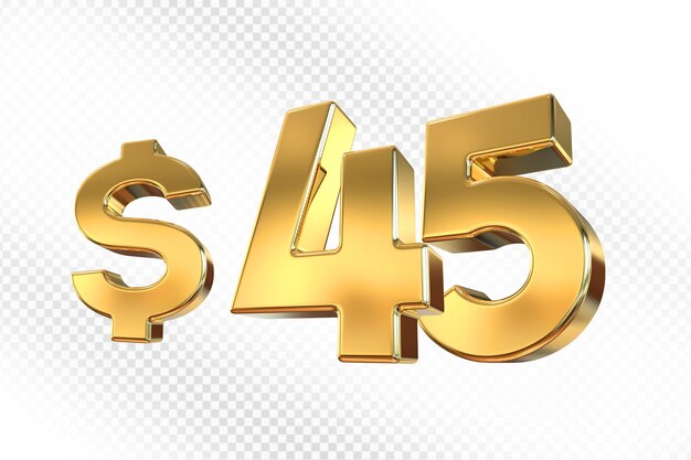 El oro de 45 dólares.