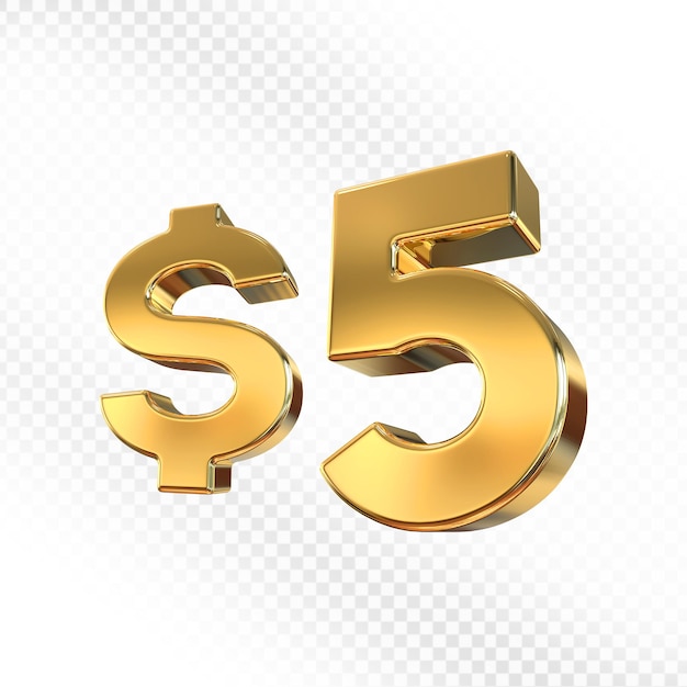 El oro de 5 dólares.