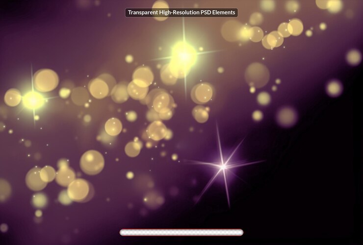 PSD oro astratto bokeh reale retroilluminato particelle di polvere sfondo