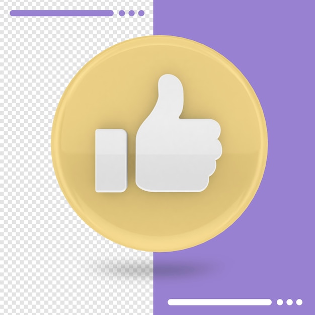 Oro come instagram isolato rendering 3d