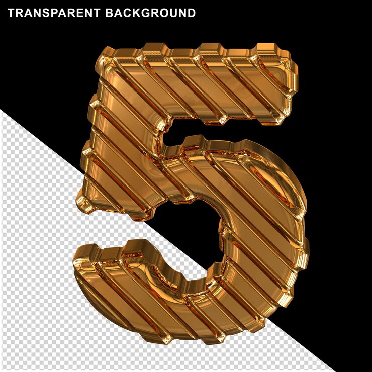 PSD oro con sottili cinturini diagonali numero 5