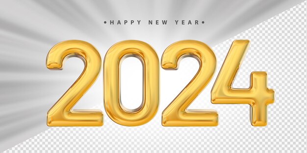 Oro feliz año nuevo 2024