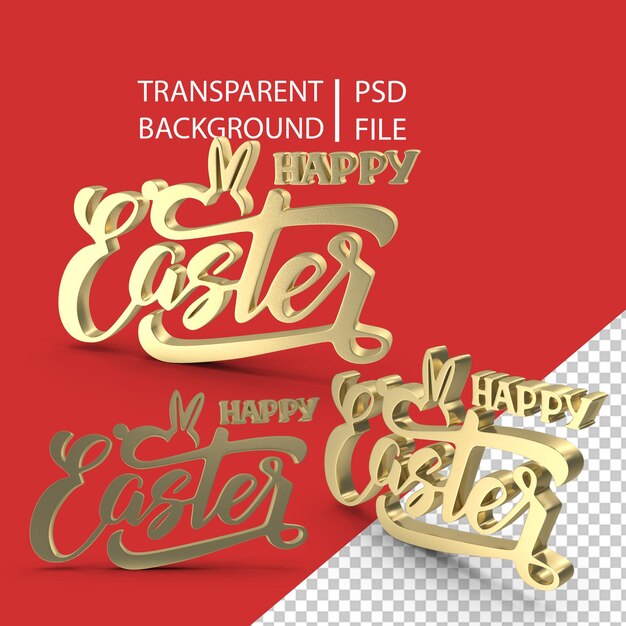 Oro Feliz Pascua Signo PNG