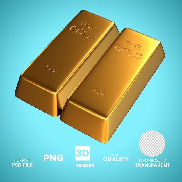 ORO para ilustración 3D Render Icon Objeto aislado