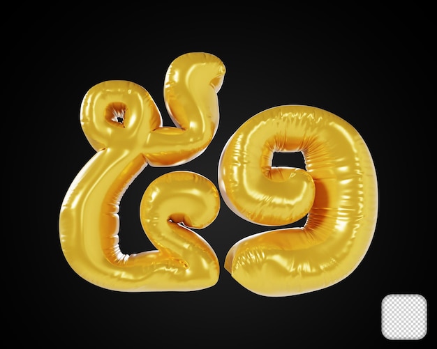 Oro Khmer Número 51 Ilustración 3d de lujo