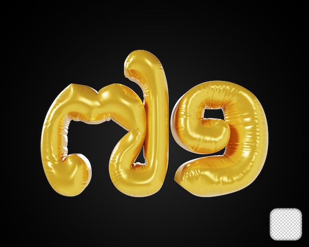 Oro Khmer Número 71 Ilustración 3d de lujo