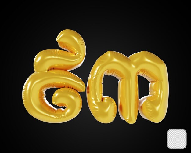Oro Khmer Número 93 Ilustración 3d de lujo