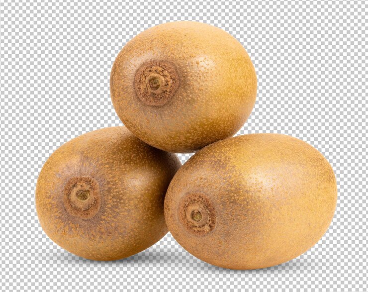 PSD oro de kiwi aislado en la capa alfa