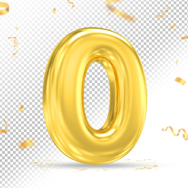 Oro numero 0 lujo 3d