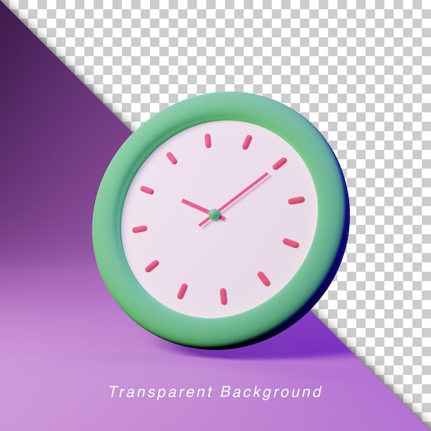 Orologio 3D 10:15 Sfondo trasparente