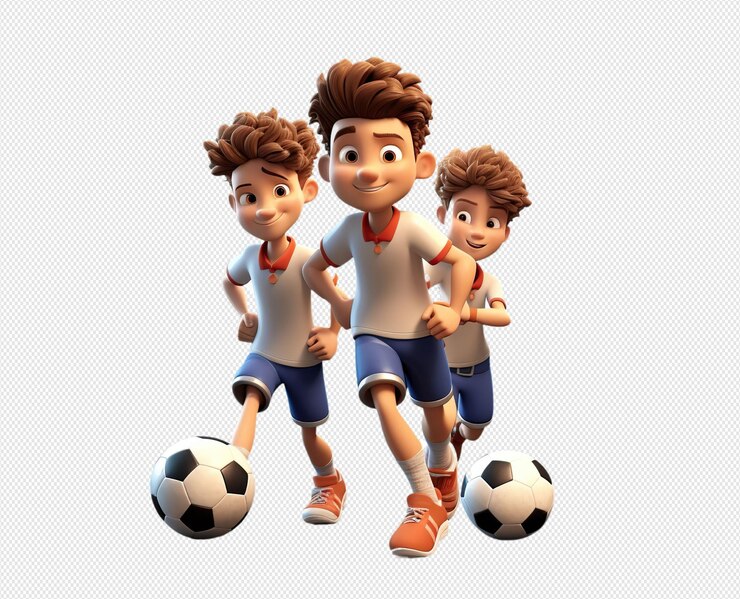 Os meninos jogam futebol.