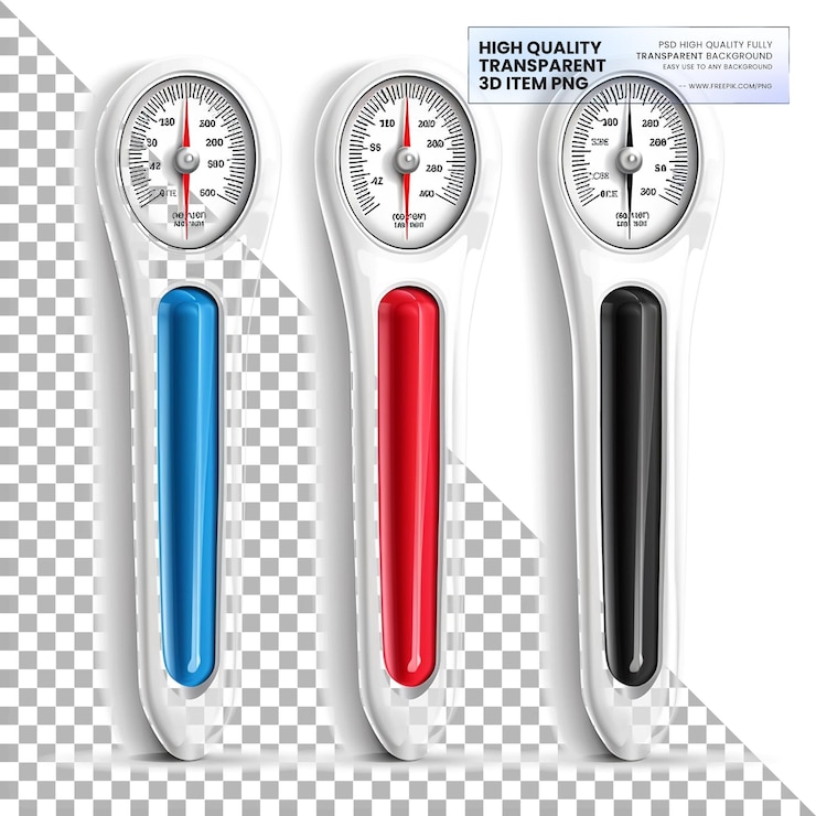 PSD os termômetros medem a temperatura corporal em fundo transparente