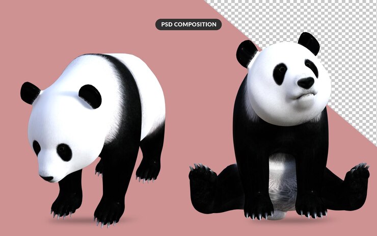 PSD oso 3d ilustración renderizado psd