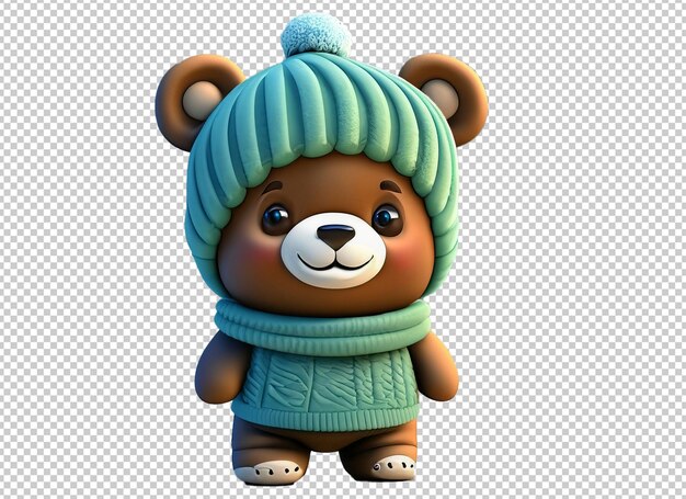 PSD oso 3d en invierno