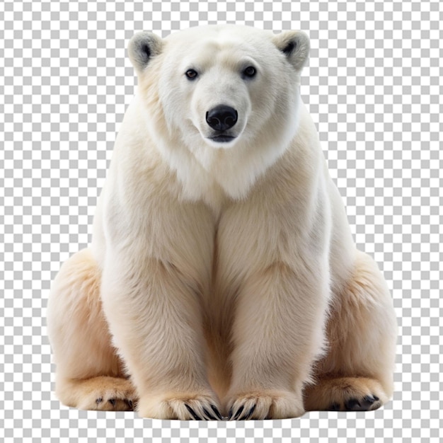 PSD oso polar en un fondo transparente