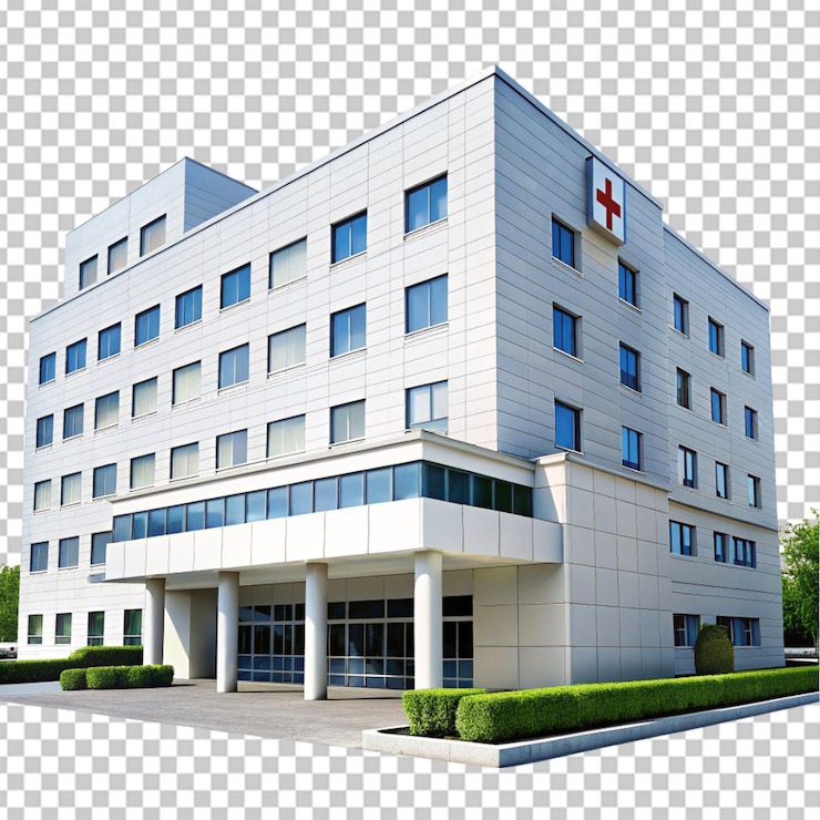 PSD ospedale su sfondo trasparente
