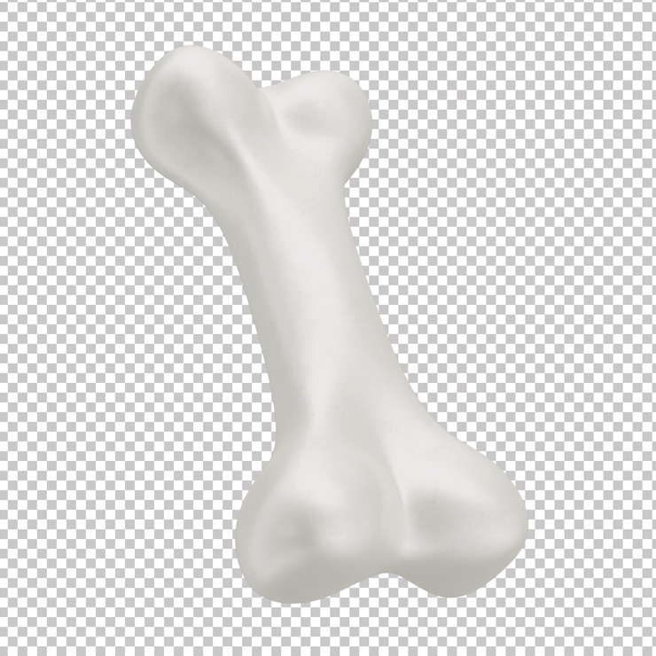 PSD osso estilo cartoon 3d com fundo transparente