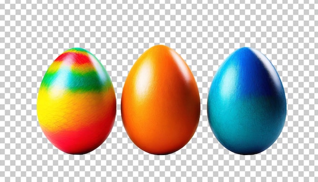 PSD ostereier auf durchsichtigem hintergrund 3d-rendering happy easter-konzept