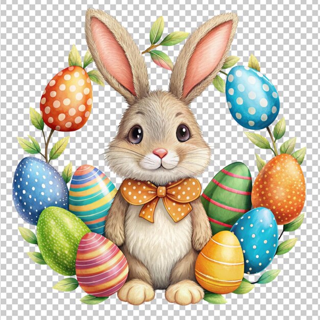 PSD osterhase in ostereiern clipart sublimaton