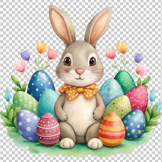 PSD osterhase in ostereiern clipart sublimaton