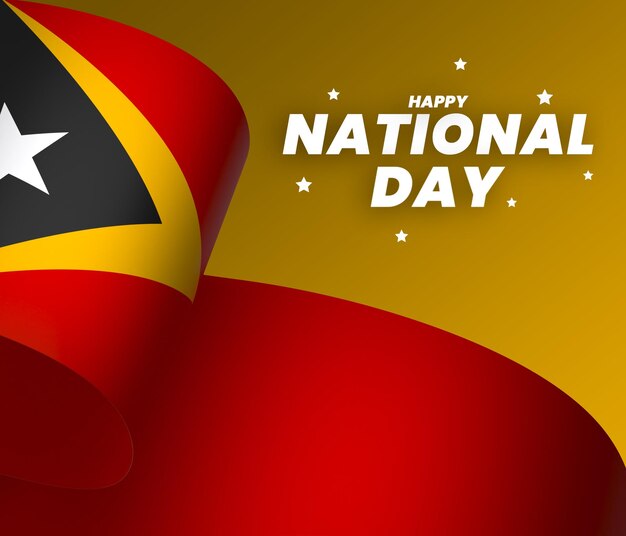 PSD osttimor-timorleste-flaggenelementdesign nationaler unabhängigkeitstag bannerband psd