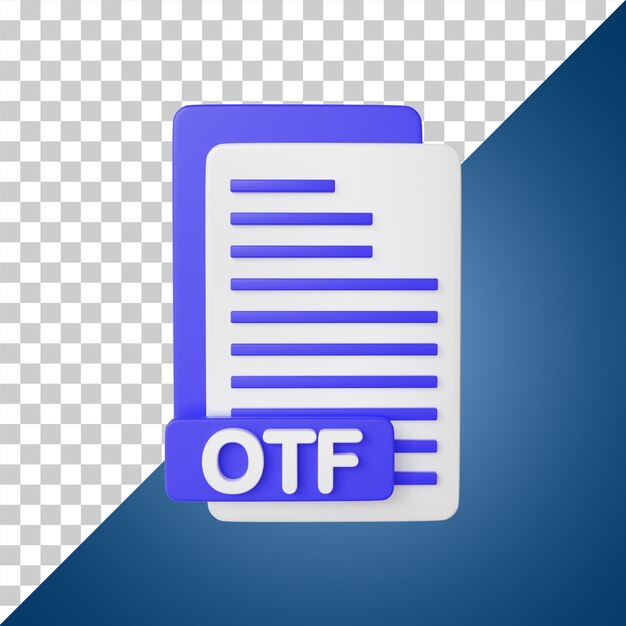OTF-Dokumentdateiformat 3D-Rendering