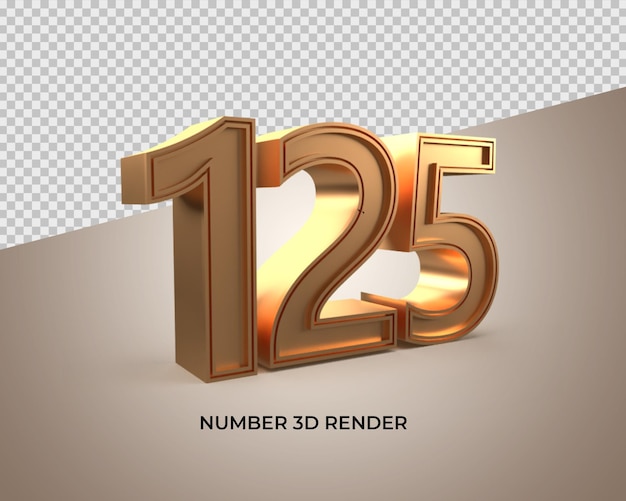 Ouro 3d número 125