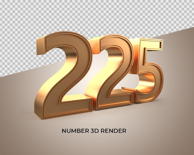 PSD ouro 3d número 225