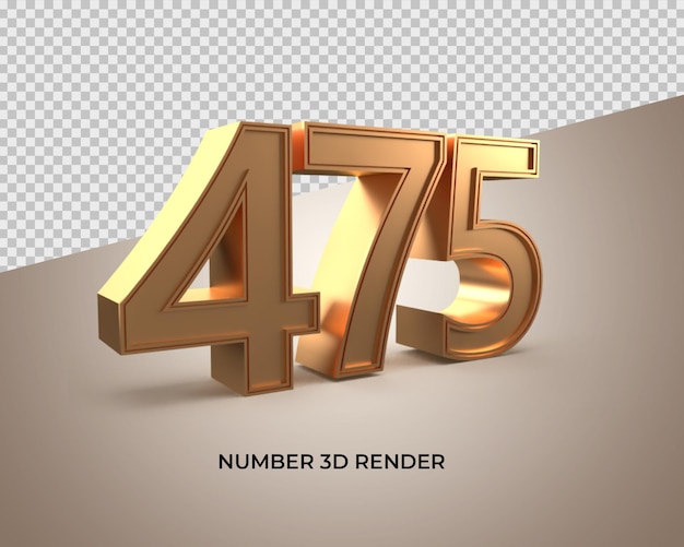 PSD ouro 3d número 475