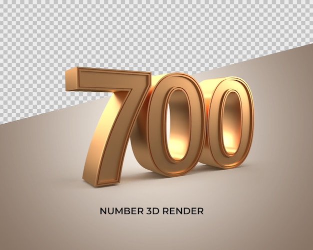 Ouro 3d número 700