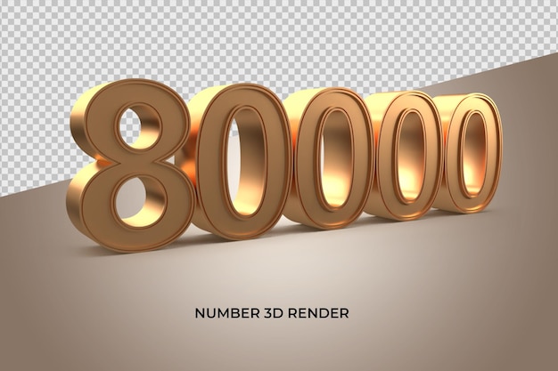 Ouro 3d número 80000