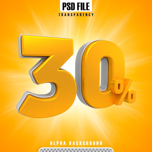 Ouro 3d percentagens 30 por cento