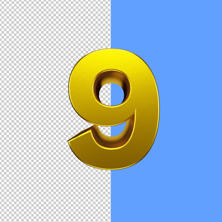 PSD ouro 3d render número 9