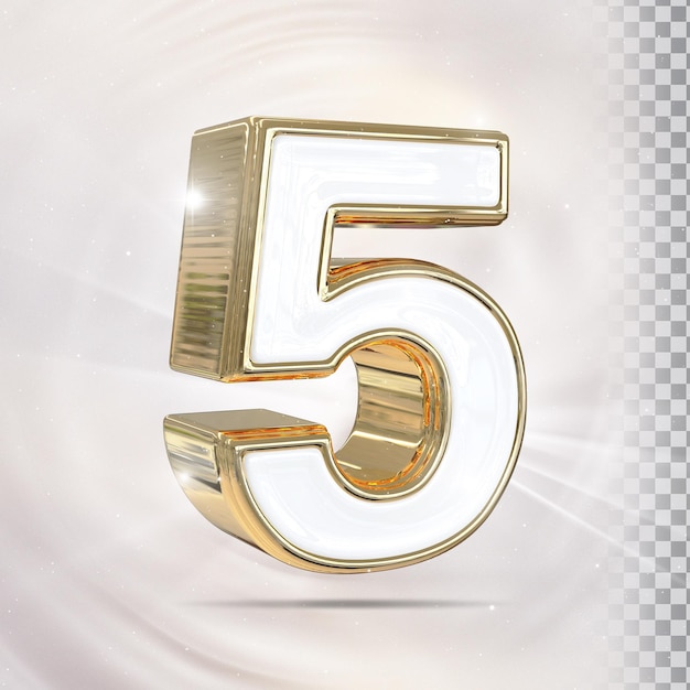 Ouro Número 5 3D Luxo