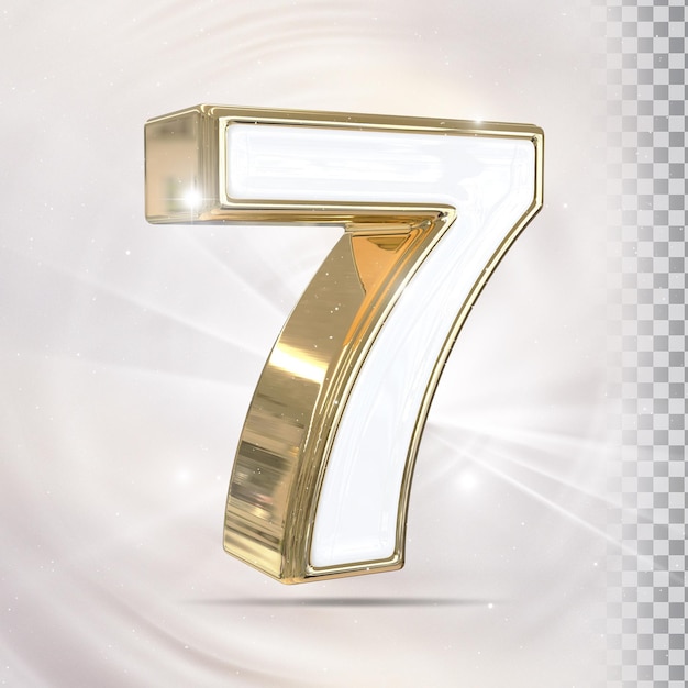 Ouro Número 7 3d Luxo